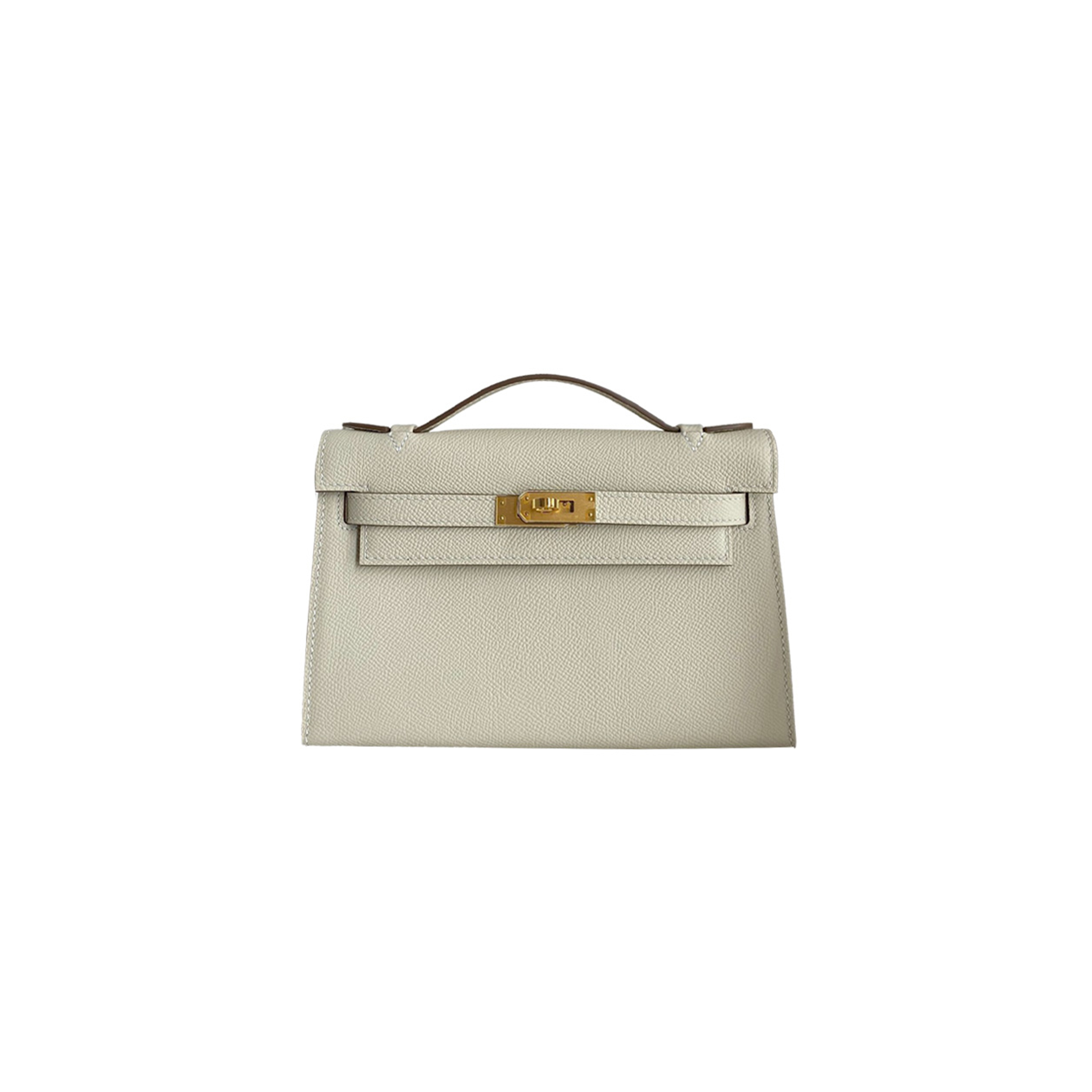 HERMES KELLY POCHETTE BAG IN CRAIE EPSOM 22 (22*14*7cm) 